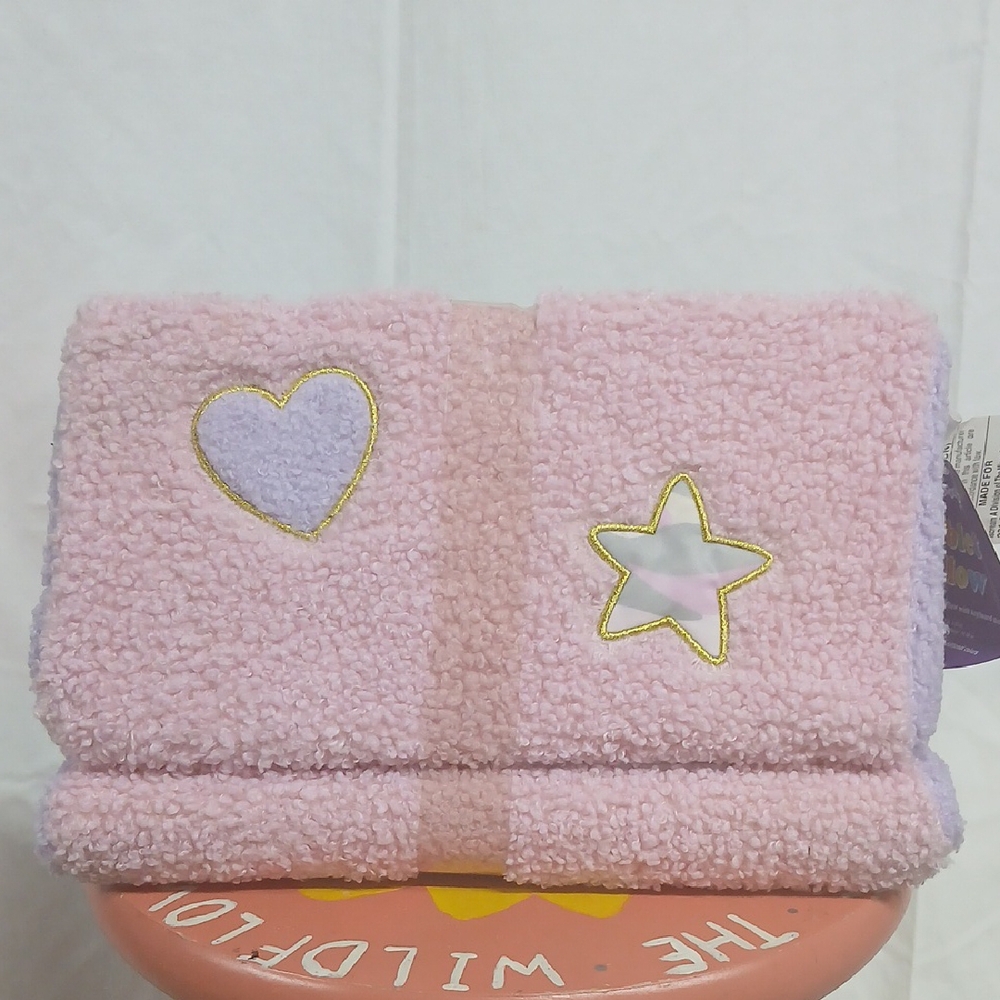 ISCREAM Kids Plush Folding Tablet/Laptop Pillow with Keyboard Shelf Rose Sherpa